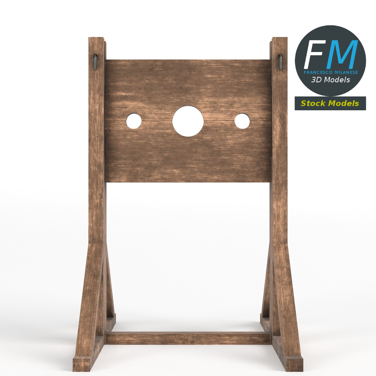 3D-Modell - Mittelalterlicher Holzpranger - 03