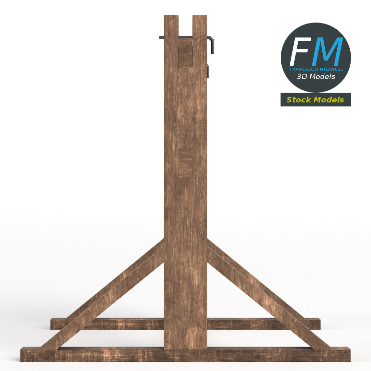 3D-Modell - Mittelalterlicher Holzpranger - 04