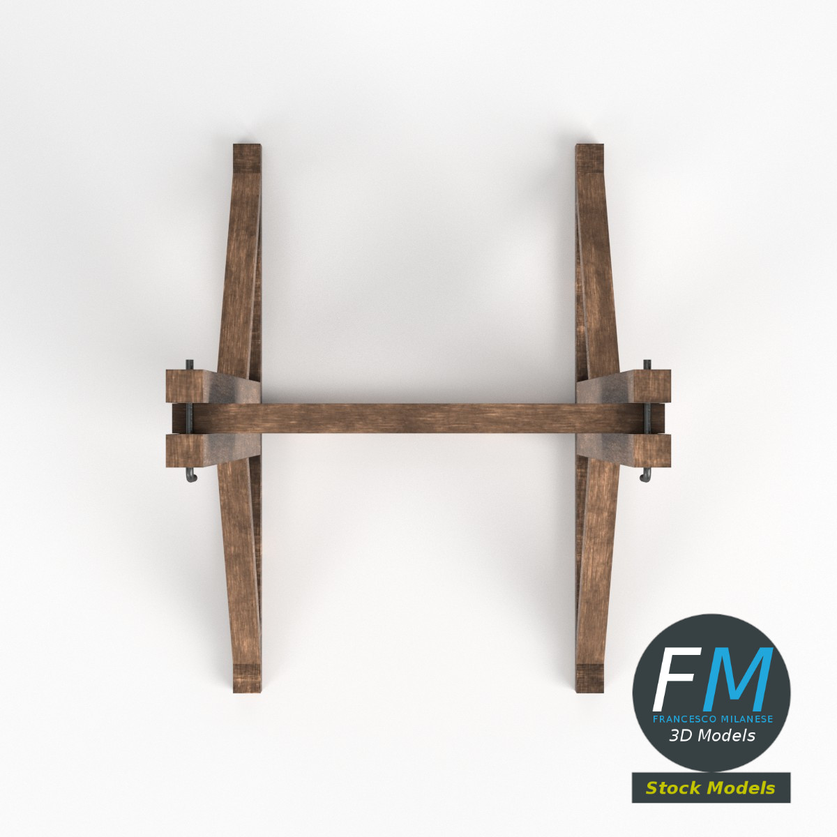 3D-Modell - Mittelalterlicher Holzpranger - 06