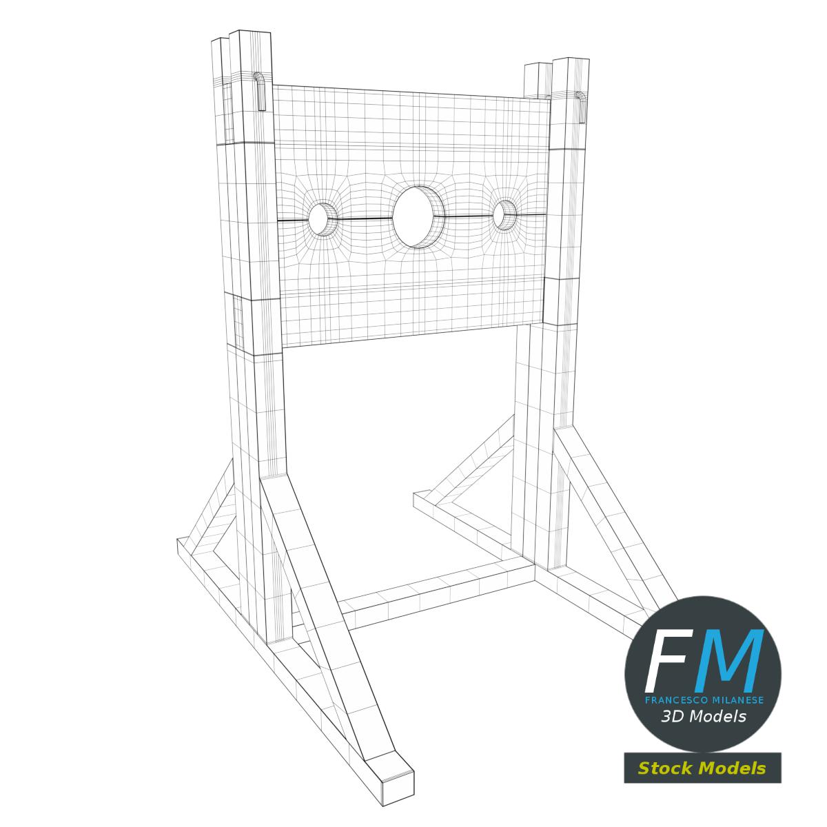 3D-Modell - Mittelalterlicher Holzpranger - 07