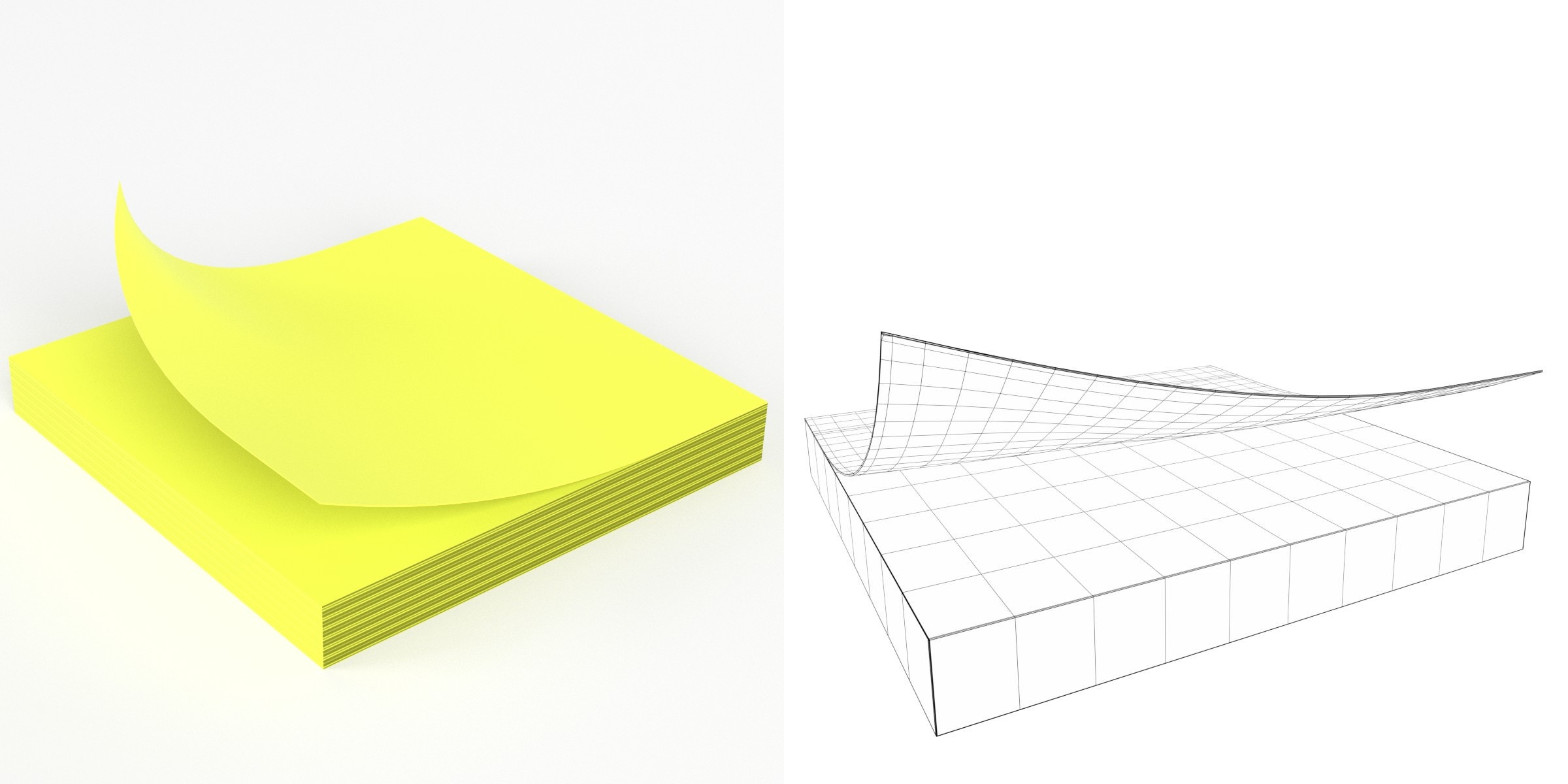3D-Modell - Notizzettelblock