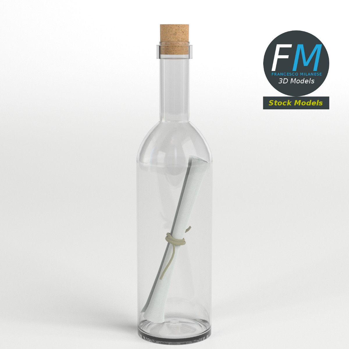 3D-Modell - Flaschenpost - 01