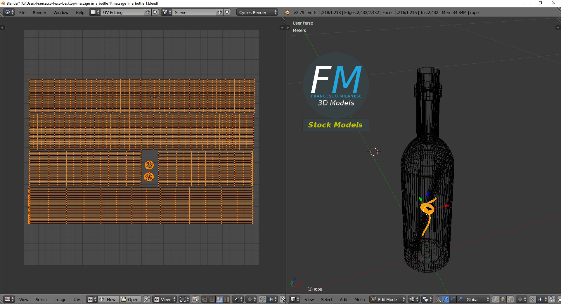 3D-Modell - Flaschenpost - 10