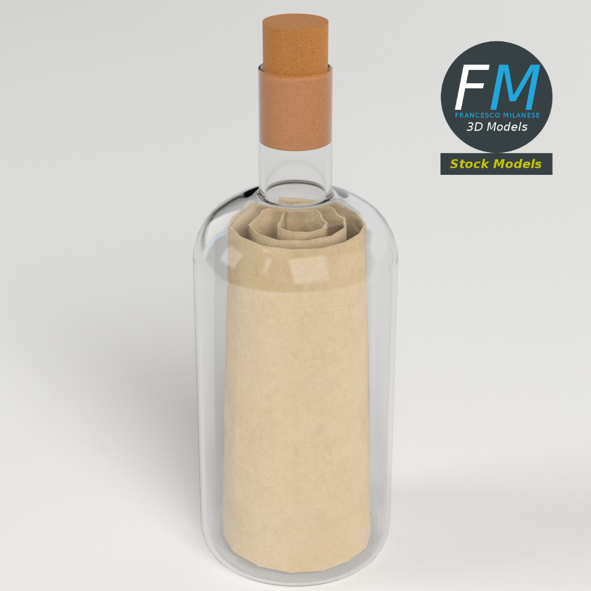 3D-Modell - Flaschenpost - 02