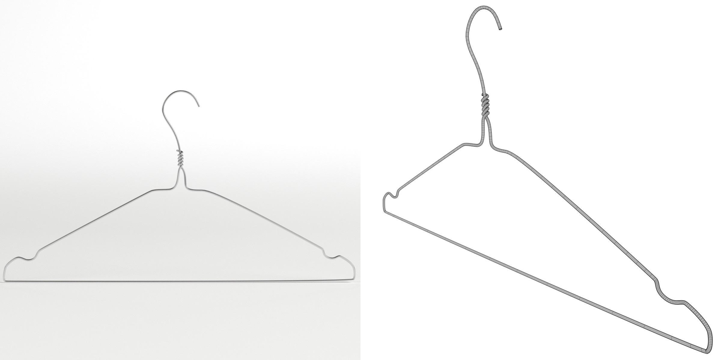 3D-Modell - Kleiderbügel aus Metalldraht