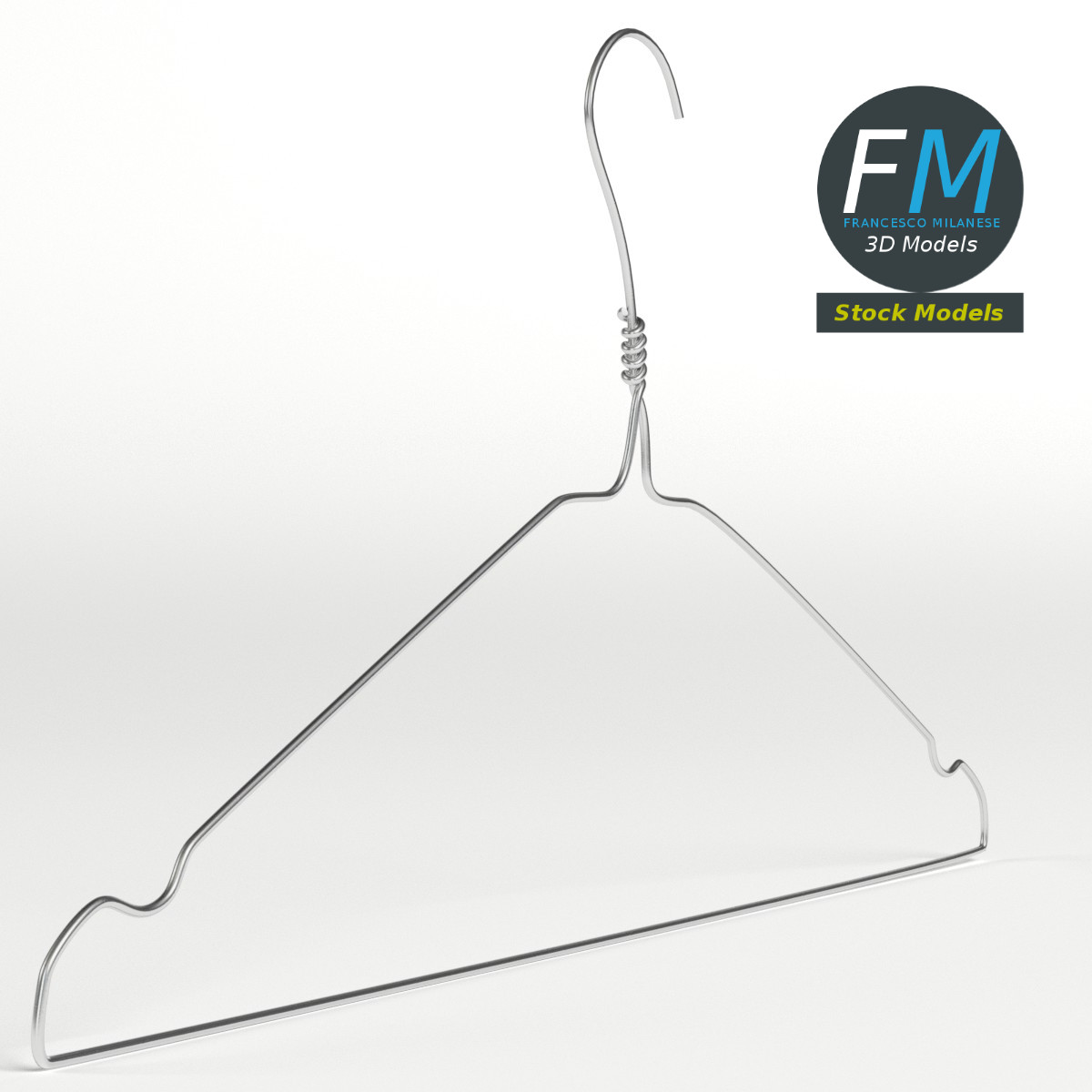 3D-Modell - Kleiderbügel aus Metalldraht - 04