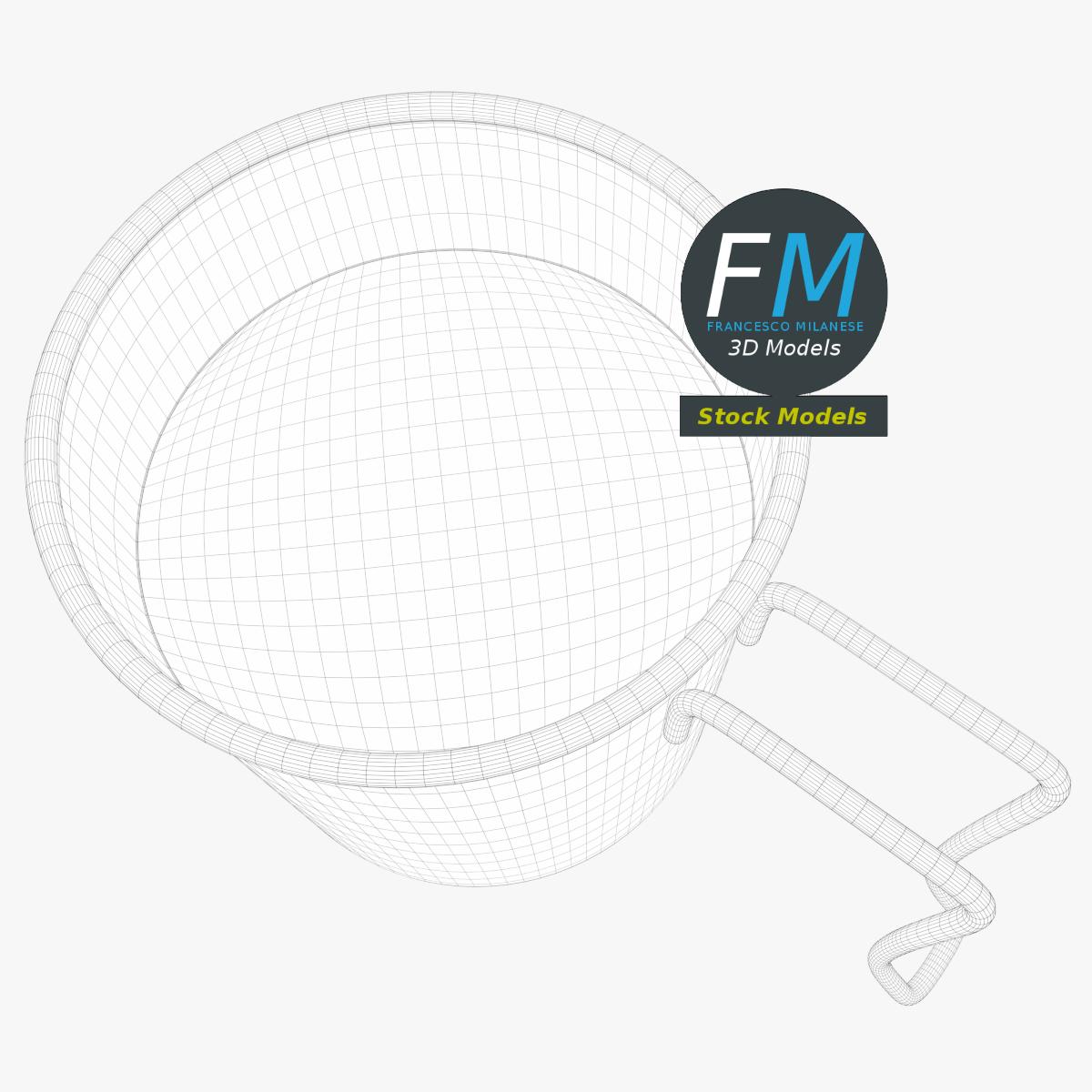3D-Modell - Metallischer Milchkrug - 07