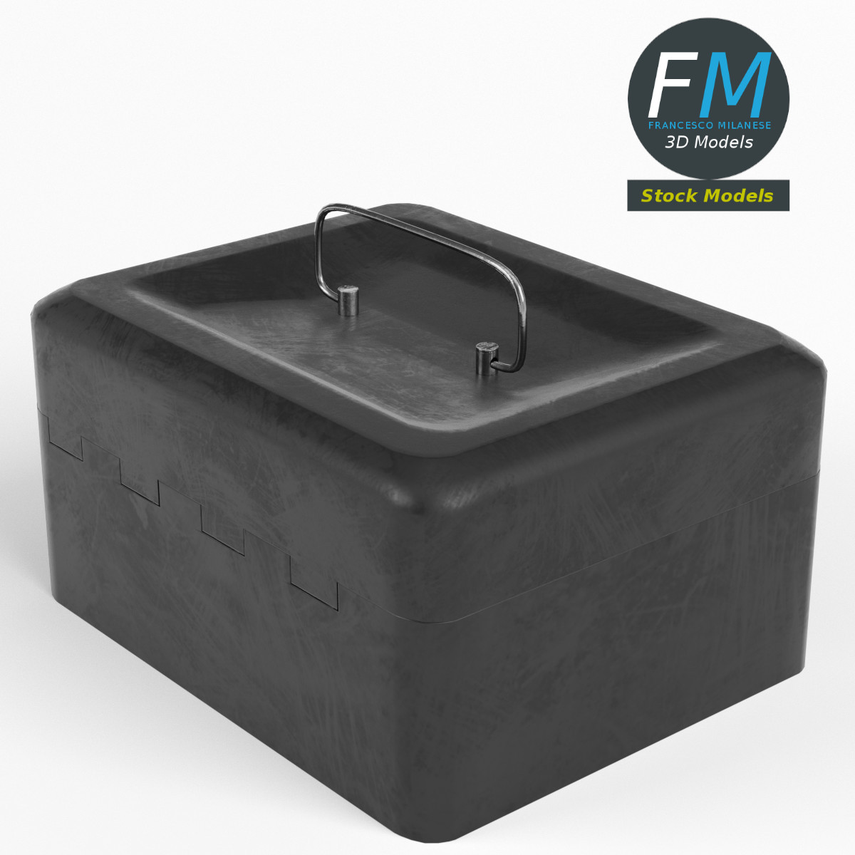 3D-Modell - Metallbox mit Zahlenschloss - 04