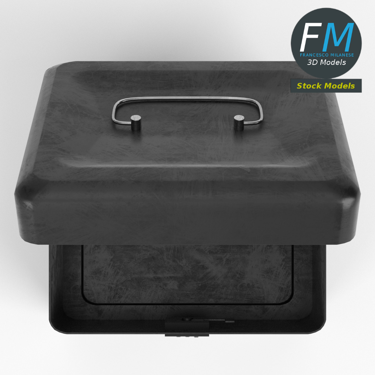 3D-Modell - Metallbox mit Zahlenschloss - 06