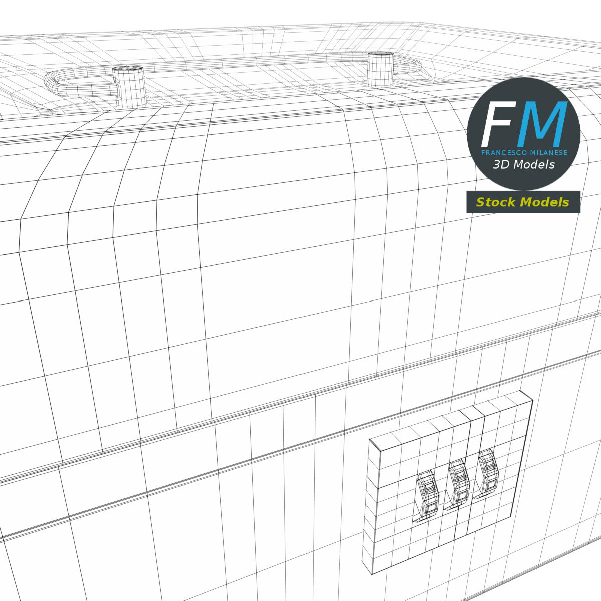 3D-Modell - Metallbox mit Zahlenschloss - 08