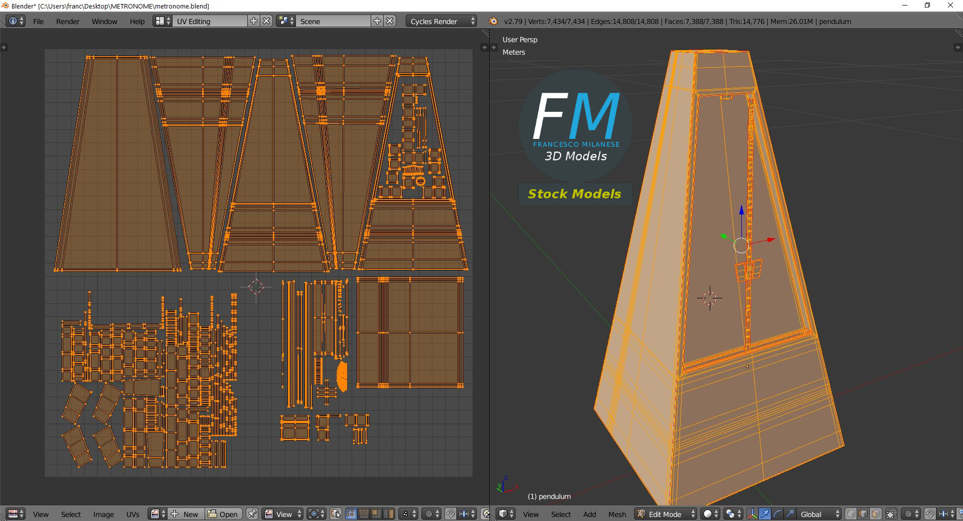 3D-Modell - Mechanisches Metronom - 10