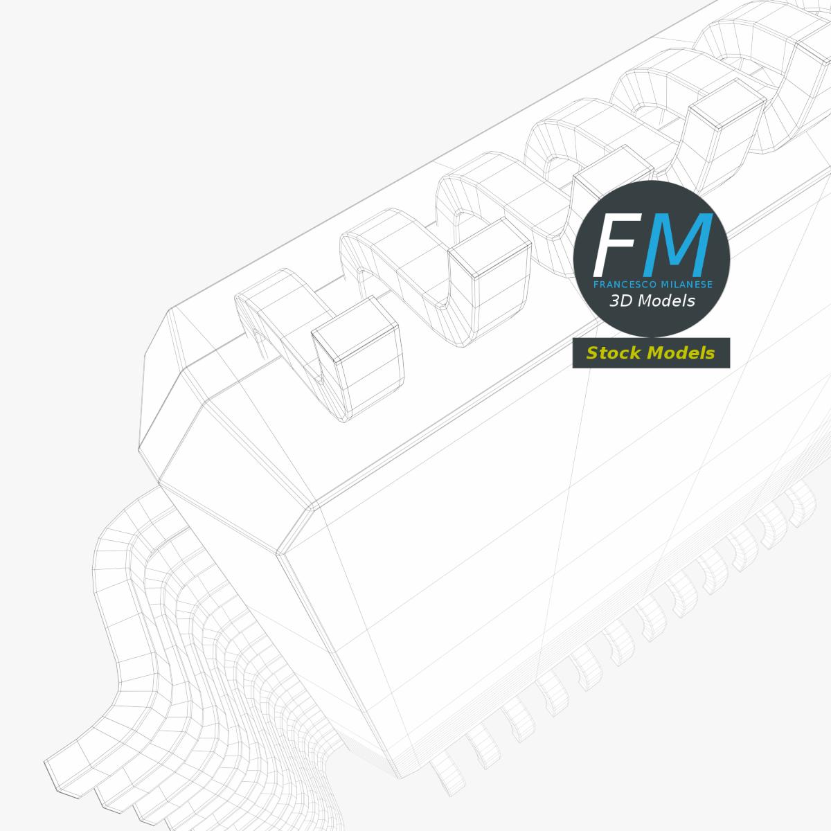 3D-Modell - 48-Pin-Mikrocontroller-Chip - 08