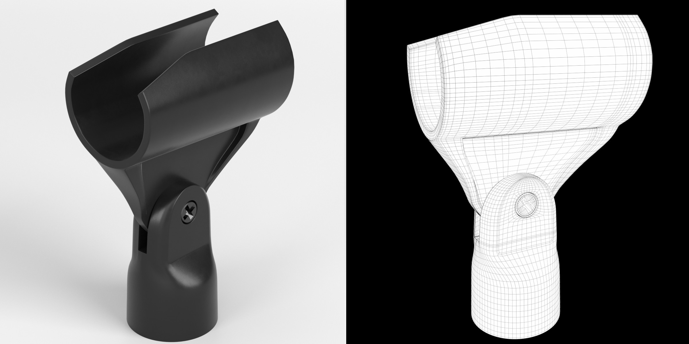 3D-Modell - Verstellbare Mikrofonhalterung