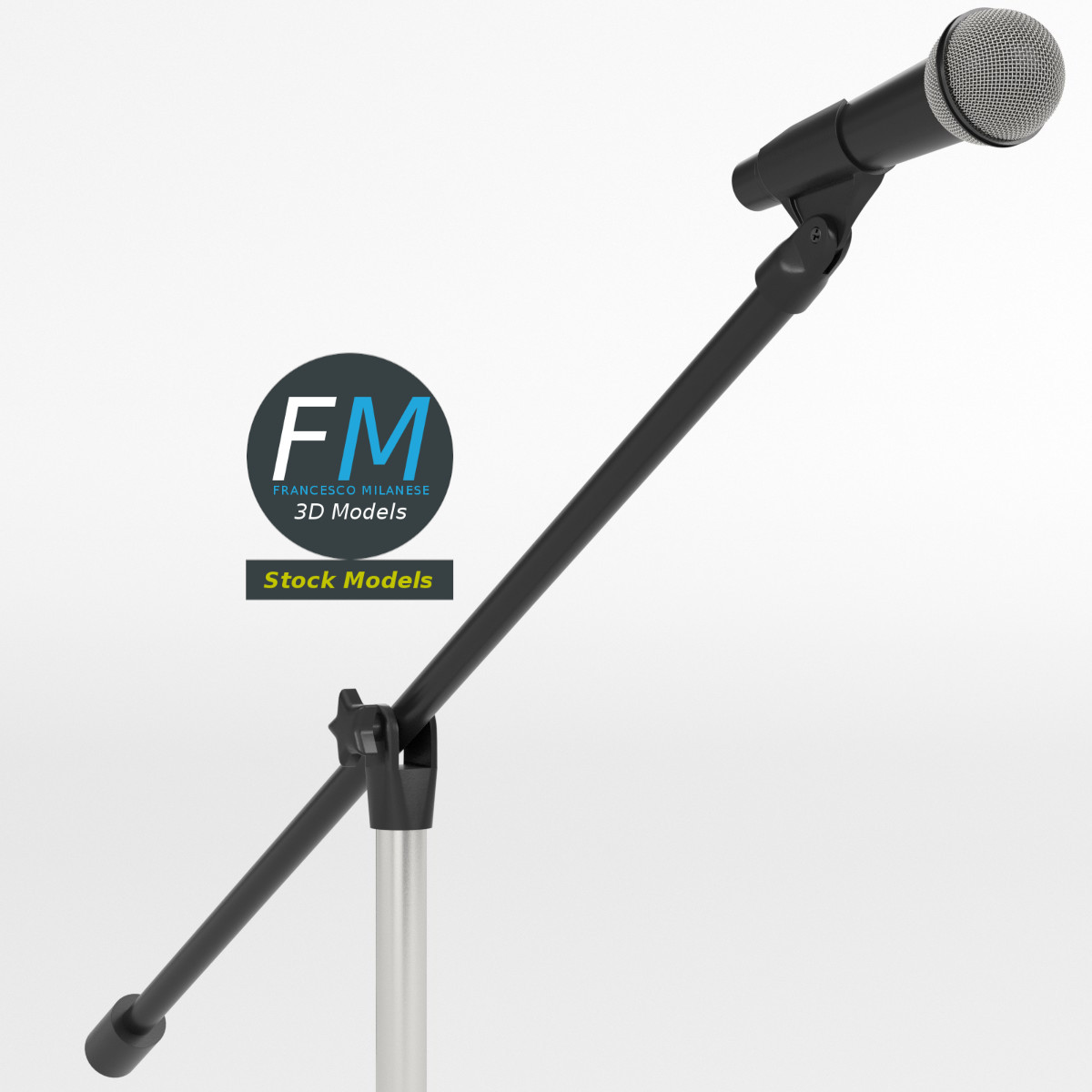 3D-Modell - Mikrofon auf Galgenstativ - 03