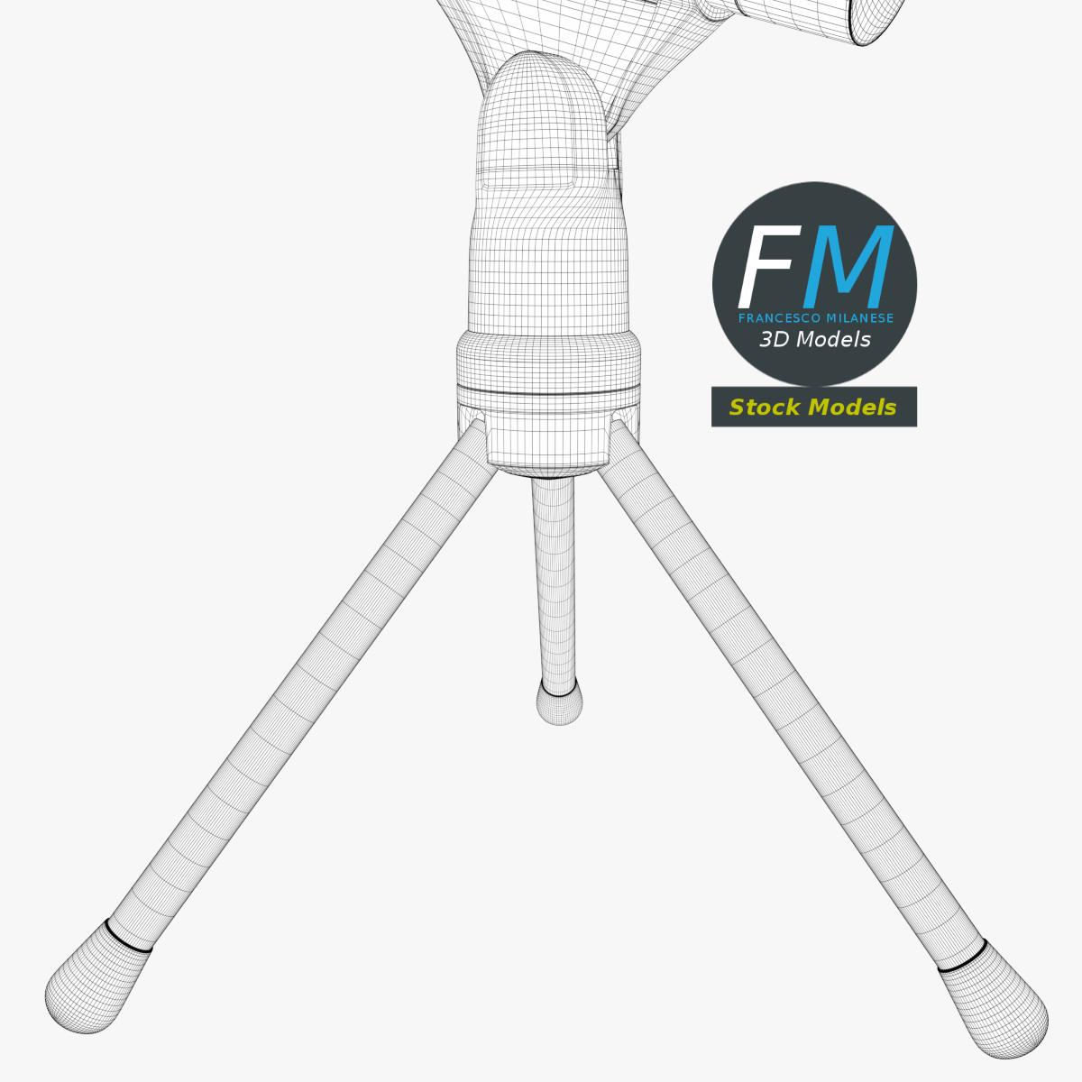 3D-Modell - Mikrofon auf Tischstativ - 08
