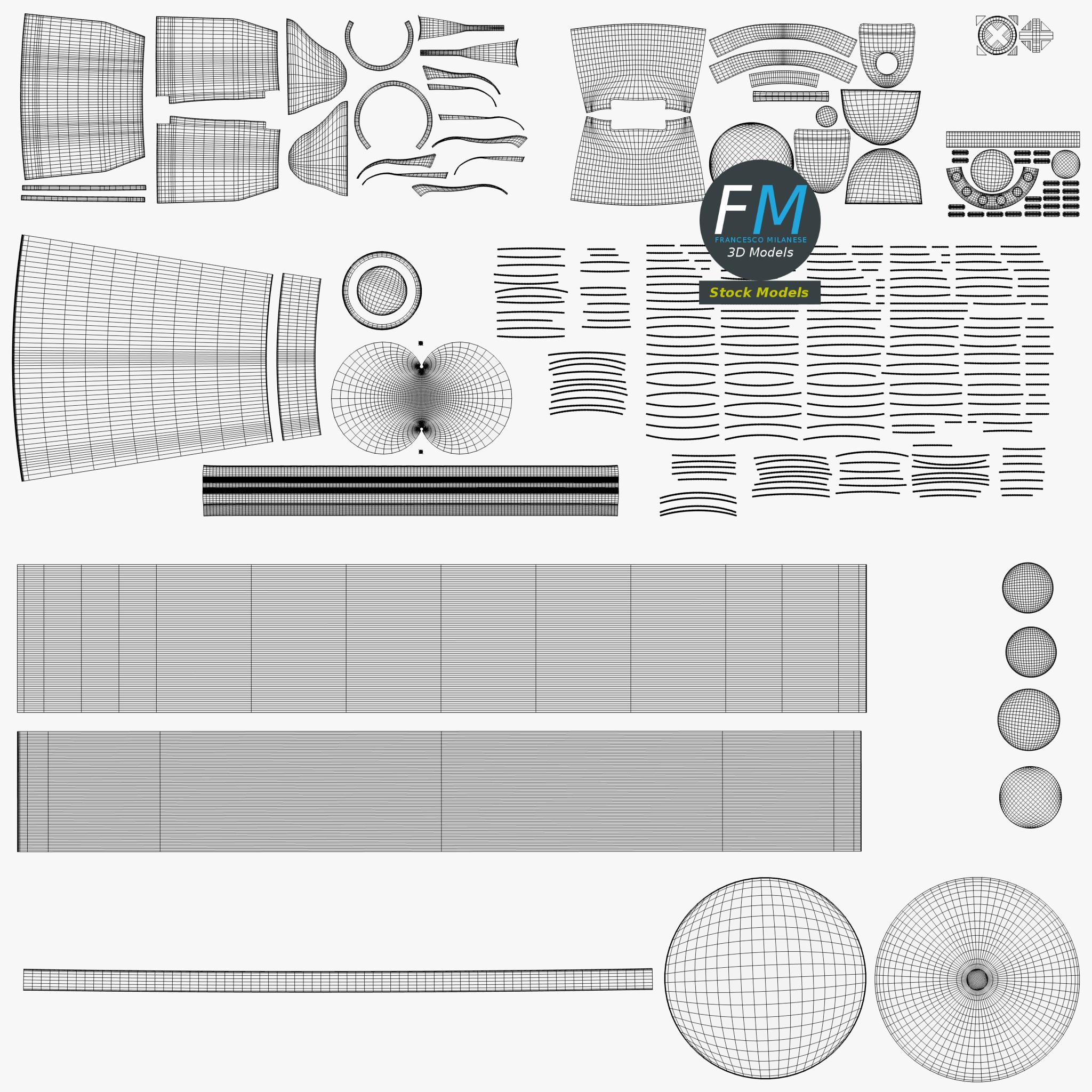 3D-Modell - Mikrofon auf Ständer mit Rundfuß - 11 3D-Modell - Mikrofon auf Ständer mit Rundfuß - 11