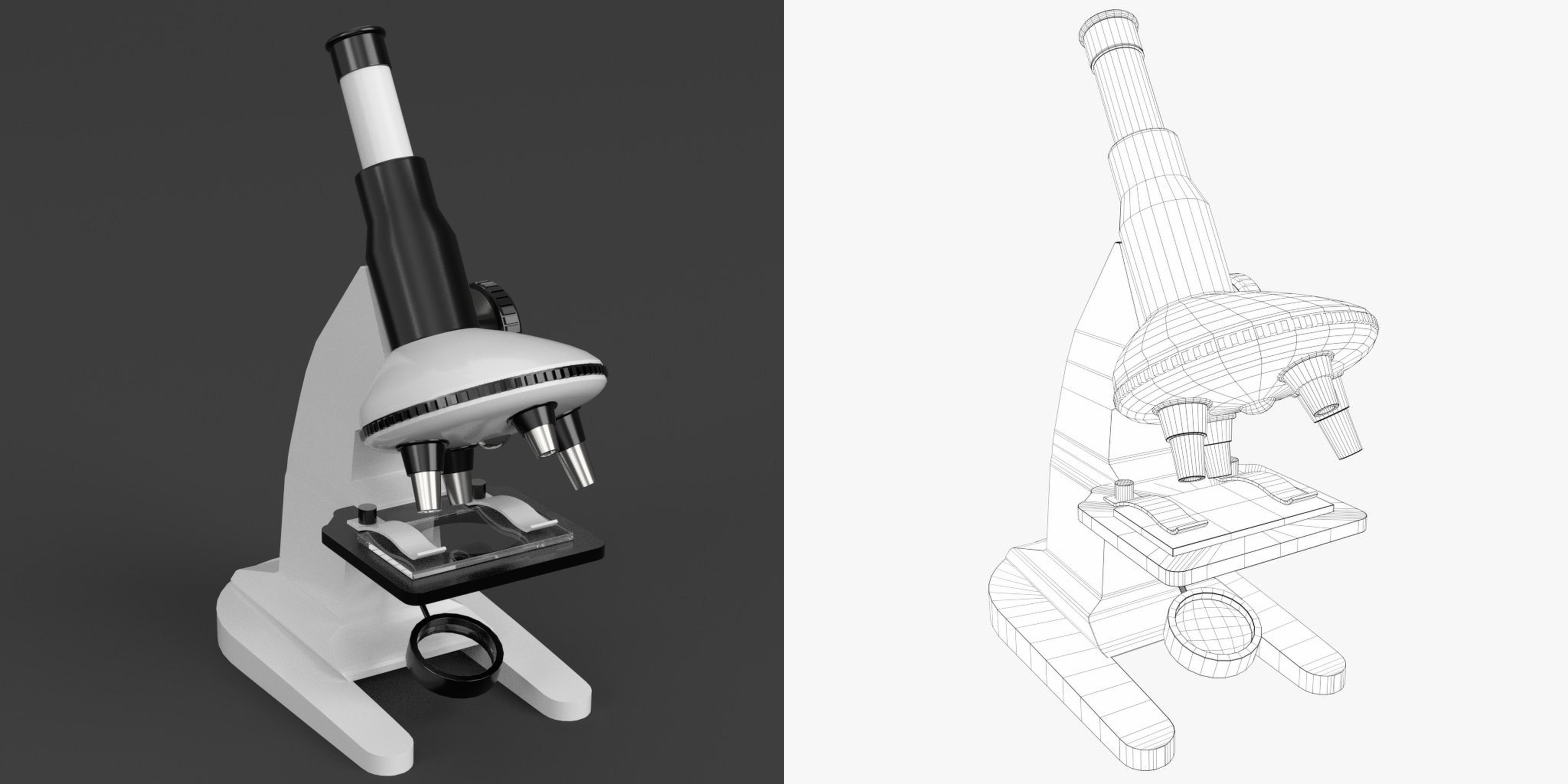 3D-Modell - Spielzeugmikroskop