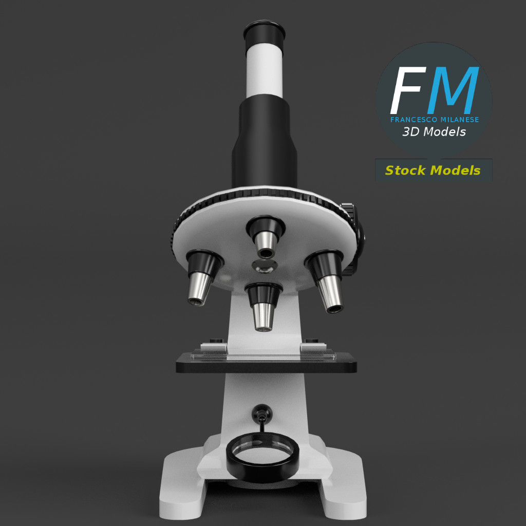 3D-Modell - Spielzeugmikroskop - 03