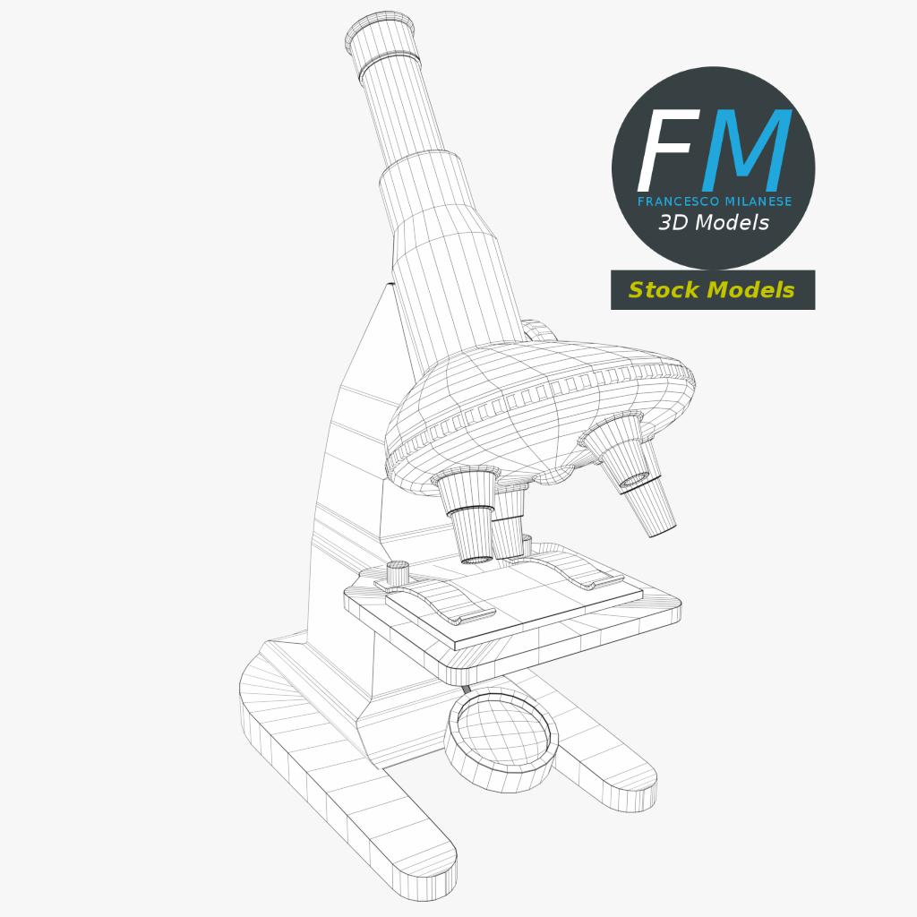 3D-Modell - Spielzeugmikroskop - 07