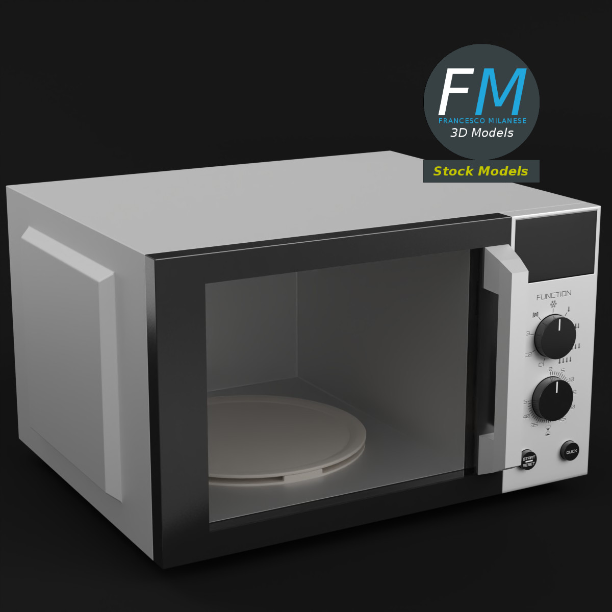 3D-Modell - Mikrowellenofen - 01
