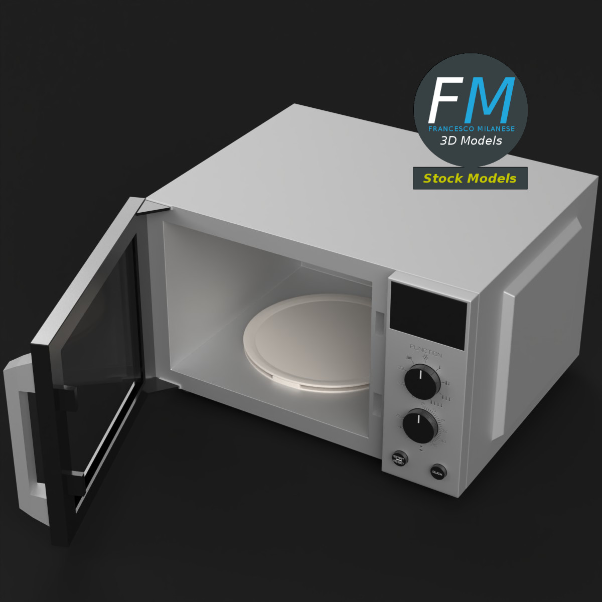3D-Modell - Mikrowellenofen - 02