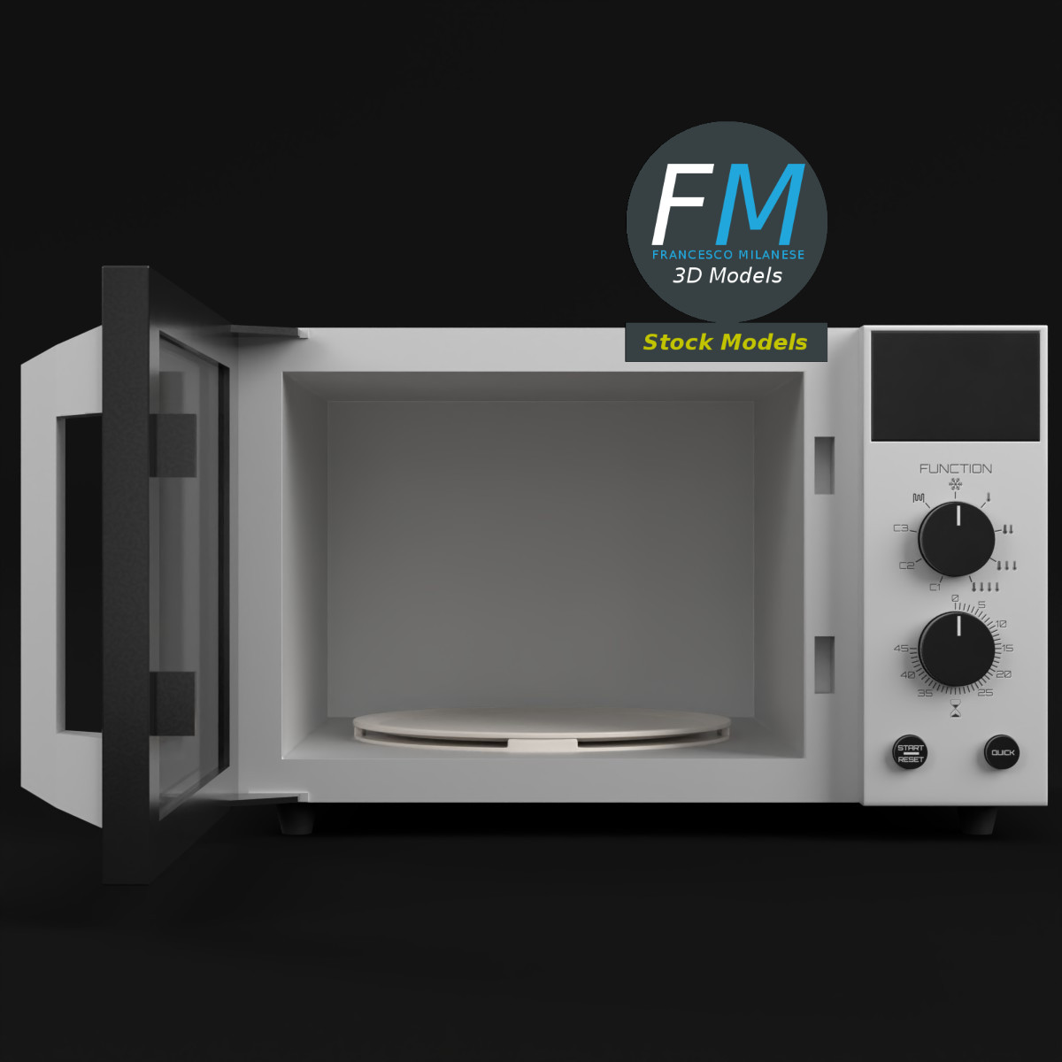 3D-Modell - Mikrowellenofen - 03