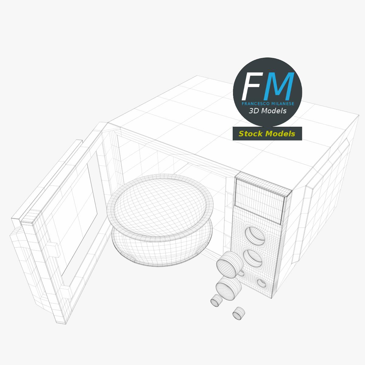 3D-Modell - Mikrowellenofen - 08