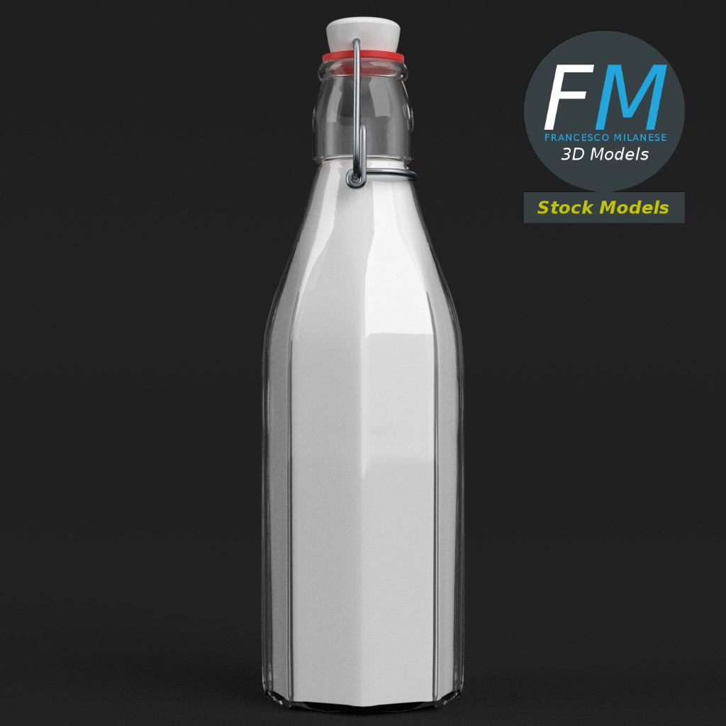 3D-Modell - Milchflasche mit Bügelverschluss - 04