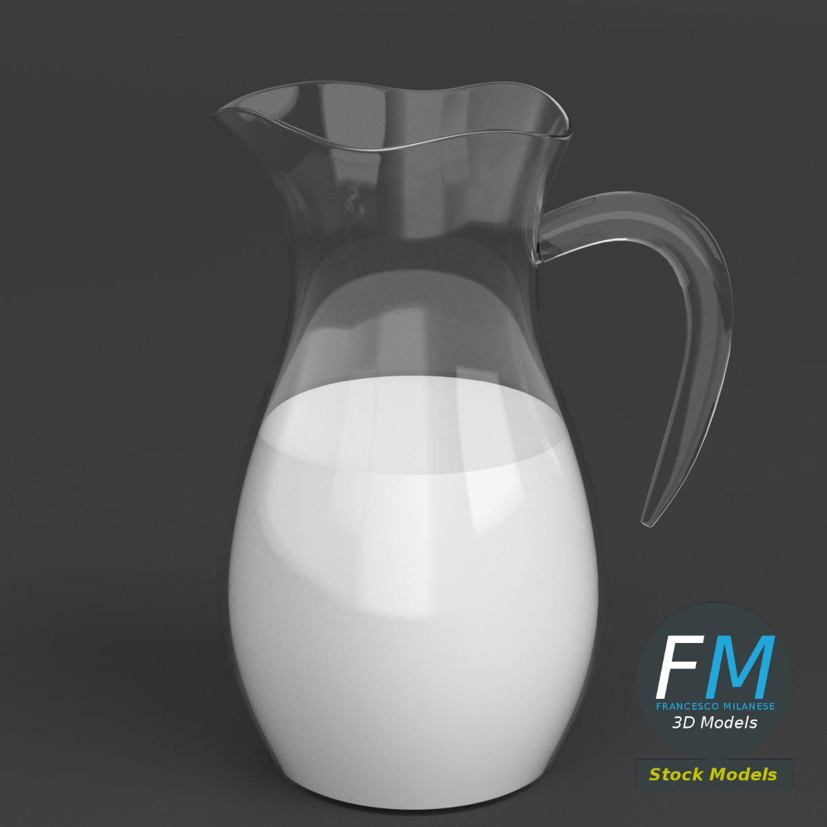 3D-Modell - Milchkaraffe - 01