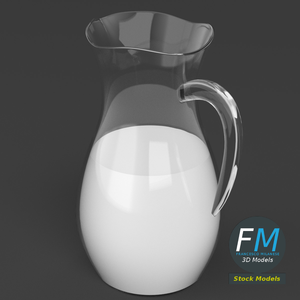 3D-Modell - Milchkaraffe - 02
