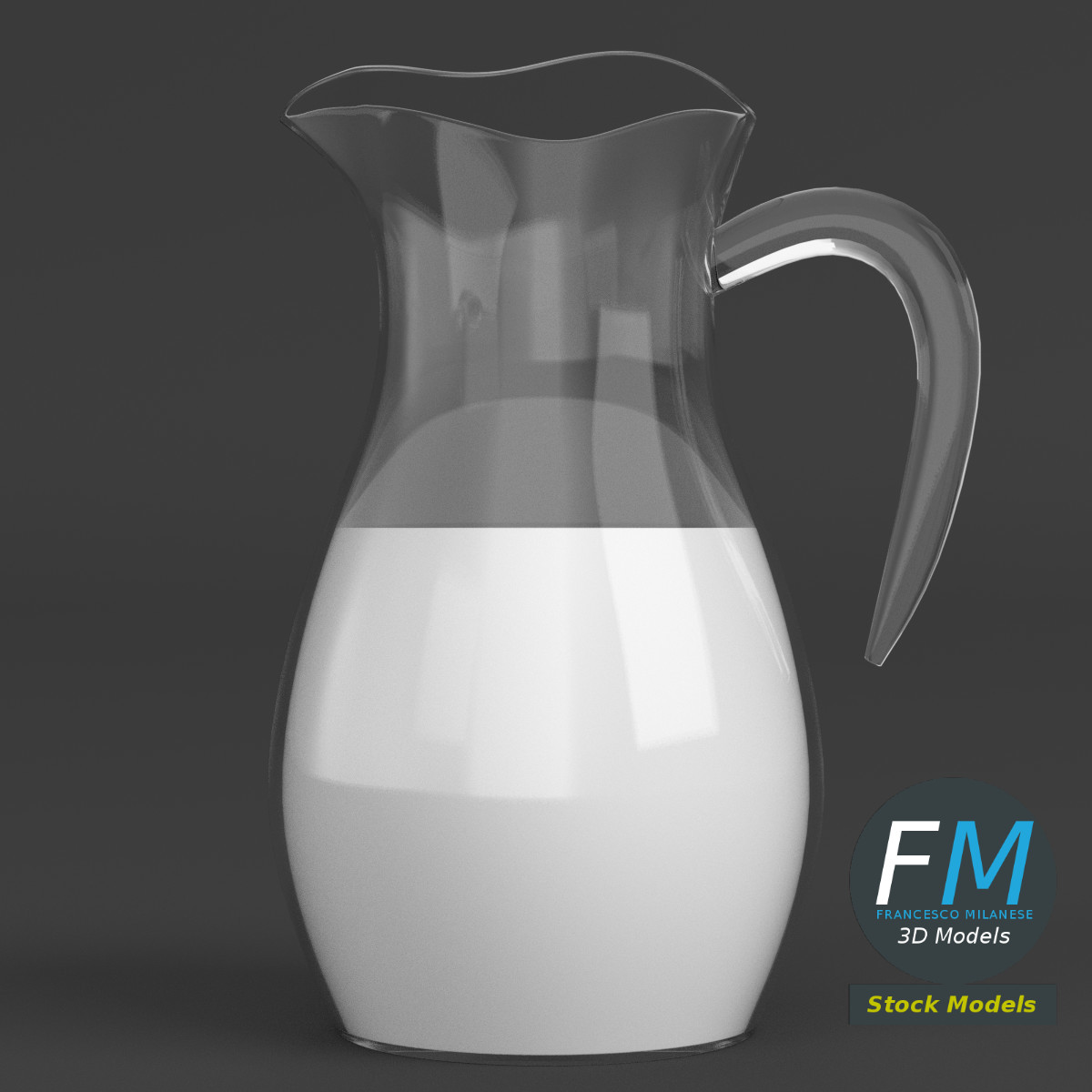 3D-Modell - Milchkaraffe - 03