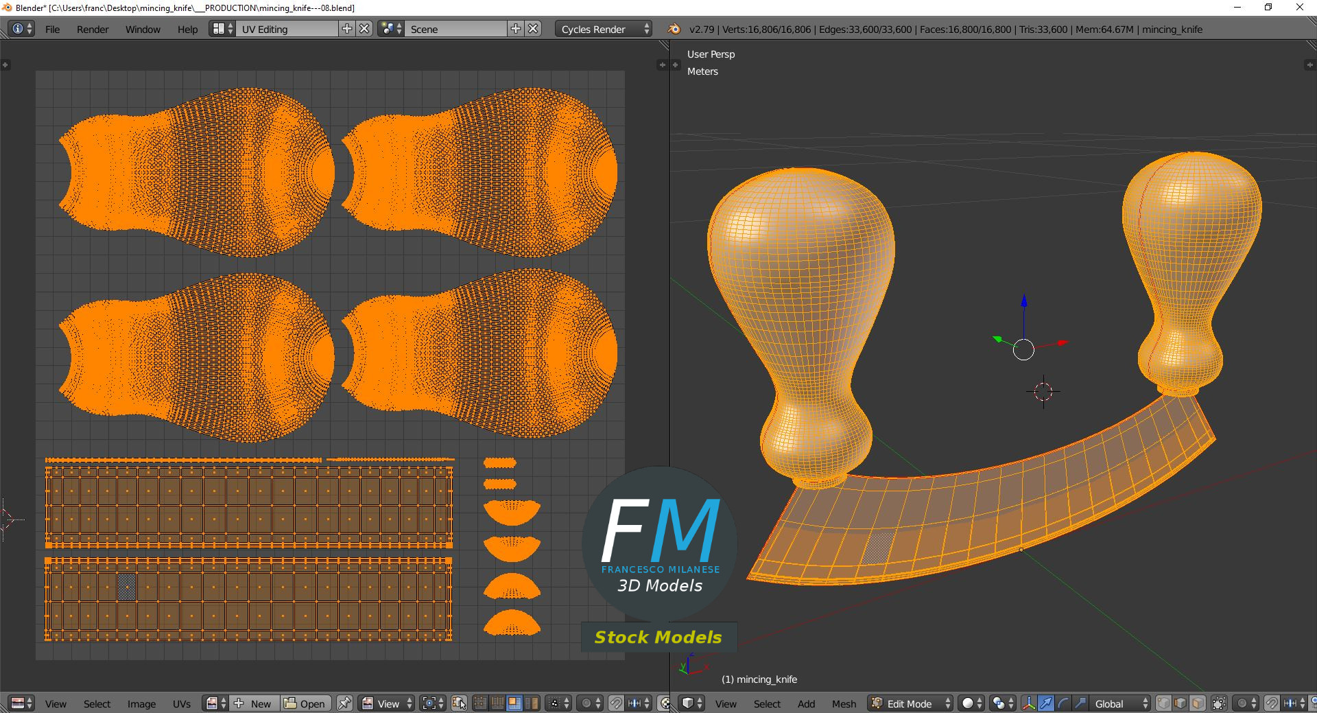 3D-Modell - Wiegemesser - 10