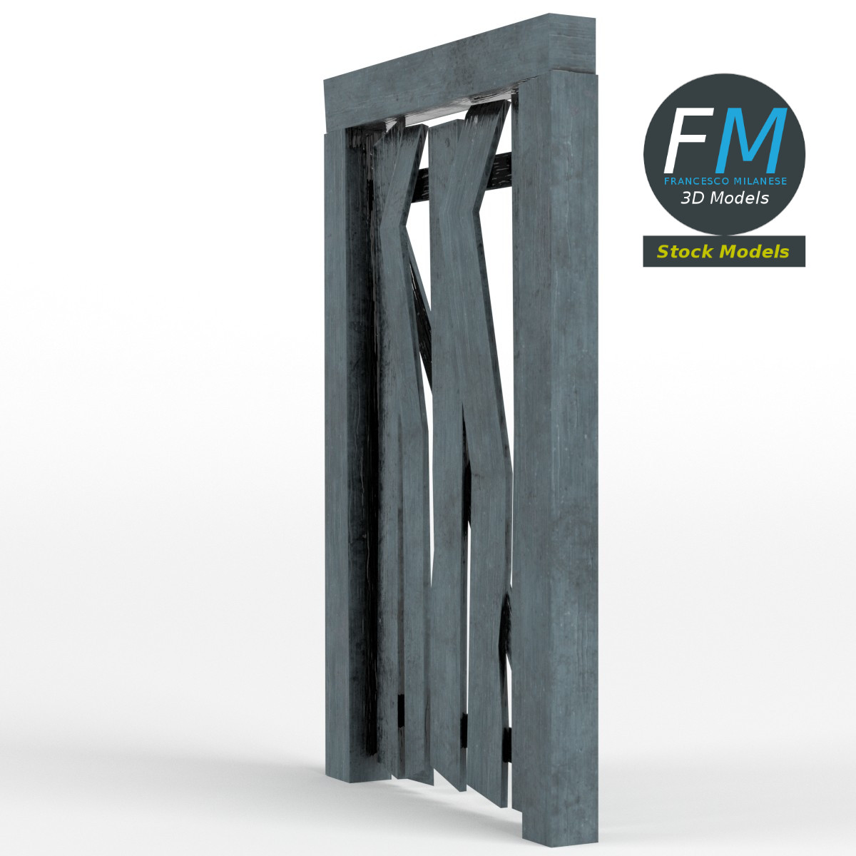 3D-Modell - Bergwerk-Eingangstür - 04