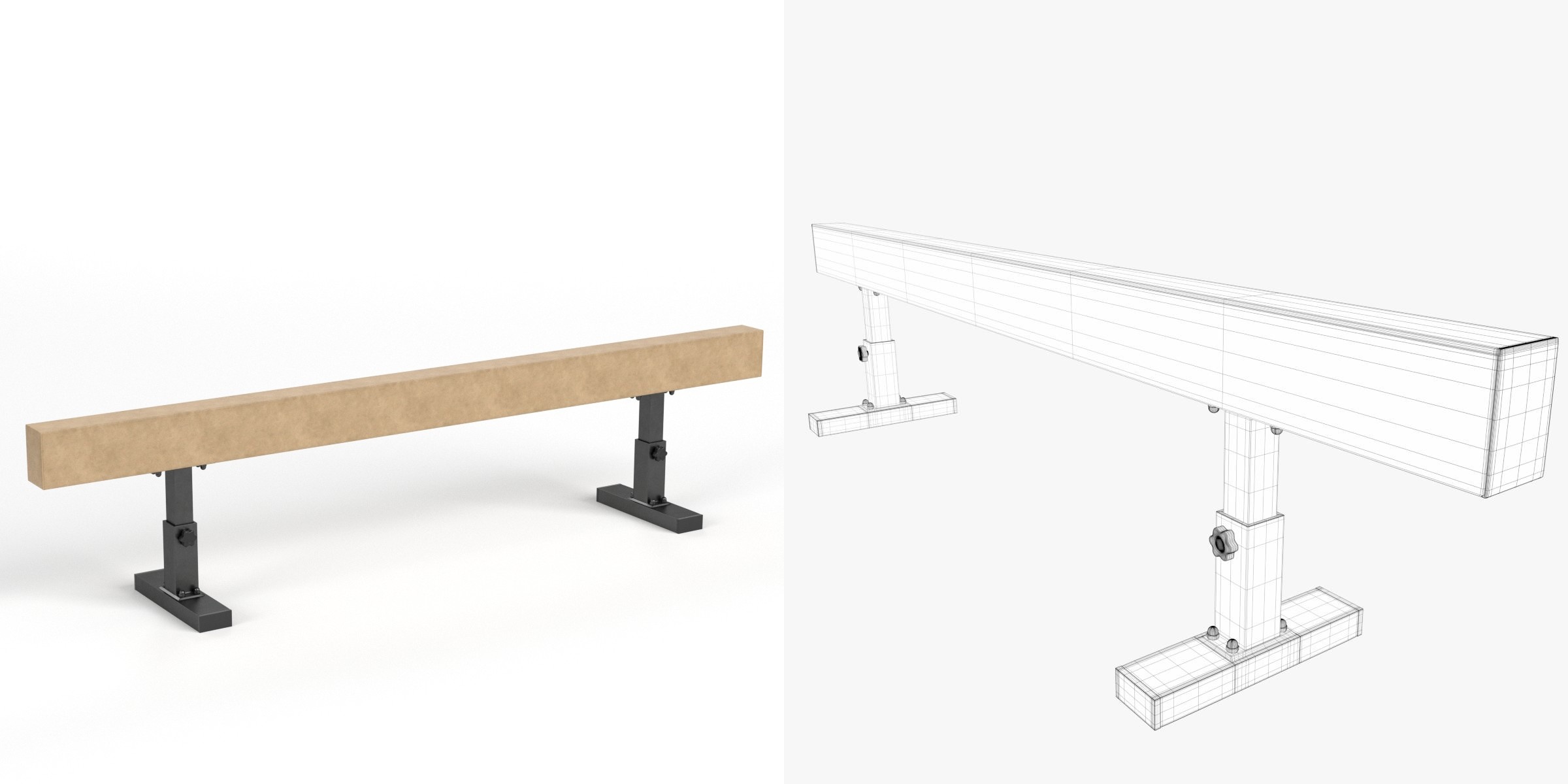 3D-Modell - Mini-Schwebebalken