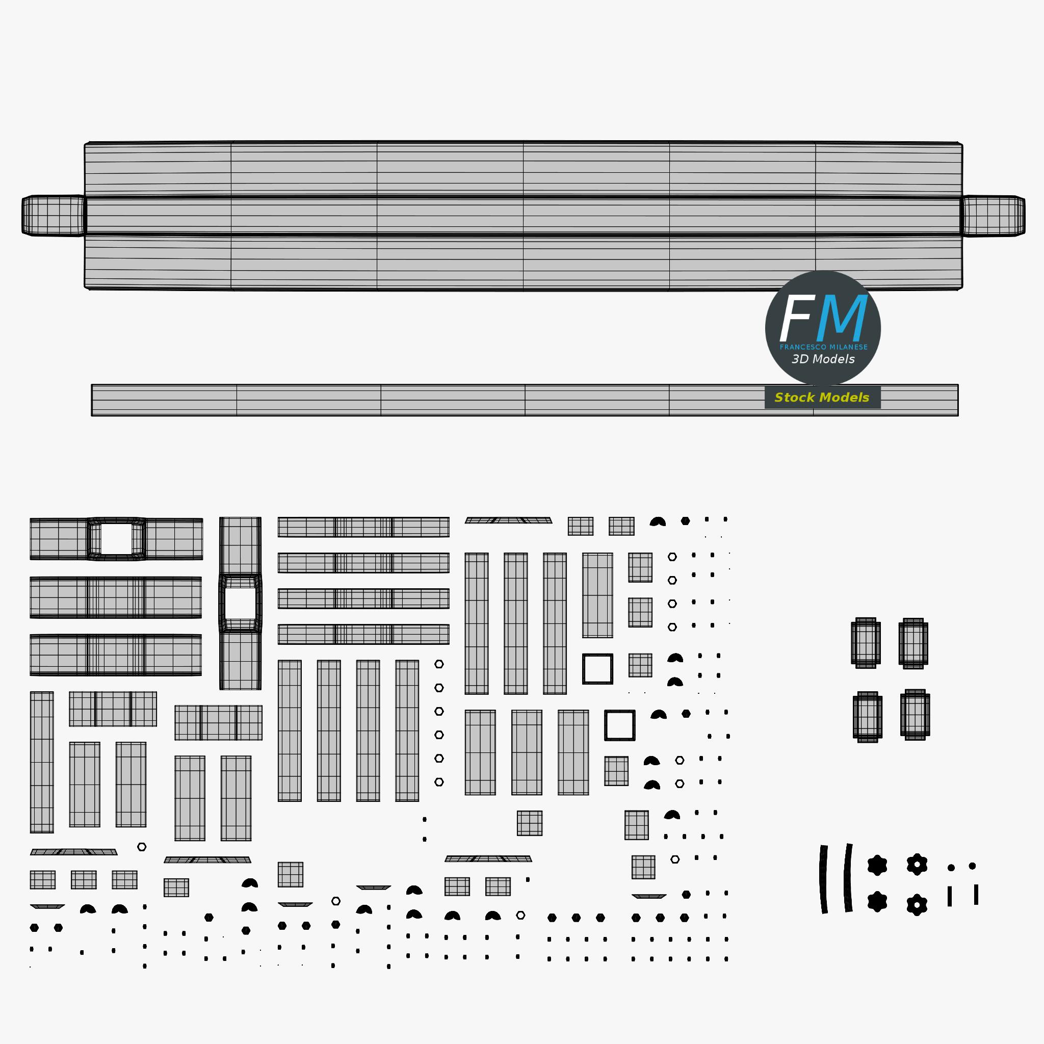 3D-Modell - Mini-Schwebebalken - 11 3D-Modell - Mini-Schwebebalken - 11