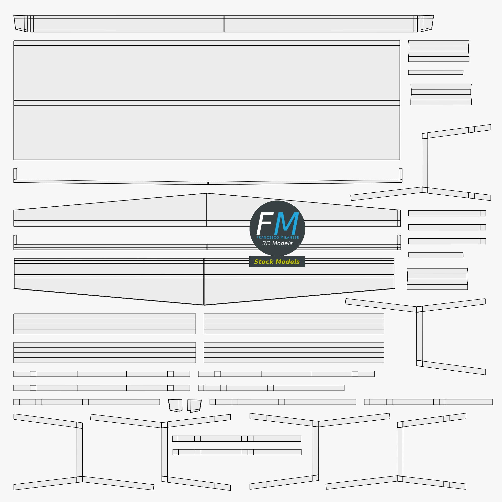 3D-Modell - Minimalistische Holzbank für den Flur - 11 3D-Modell - Minimalistische Holzbank für den Flur - 11