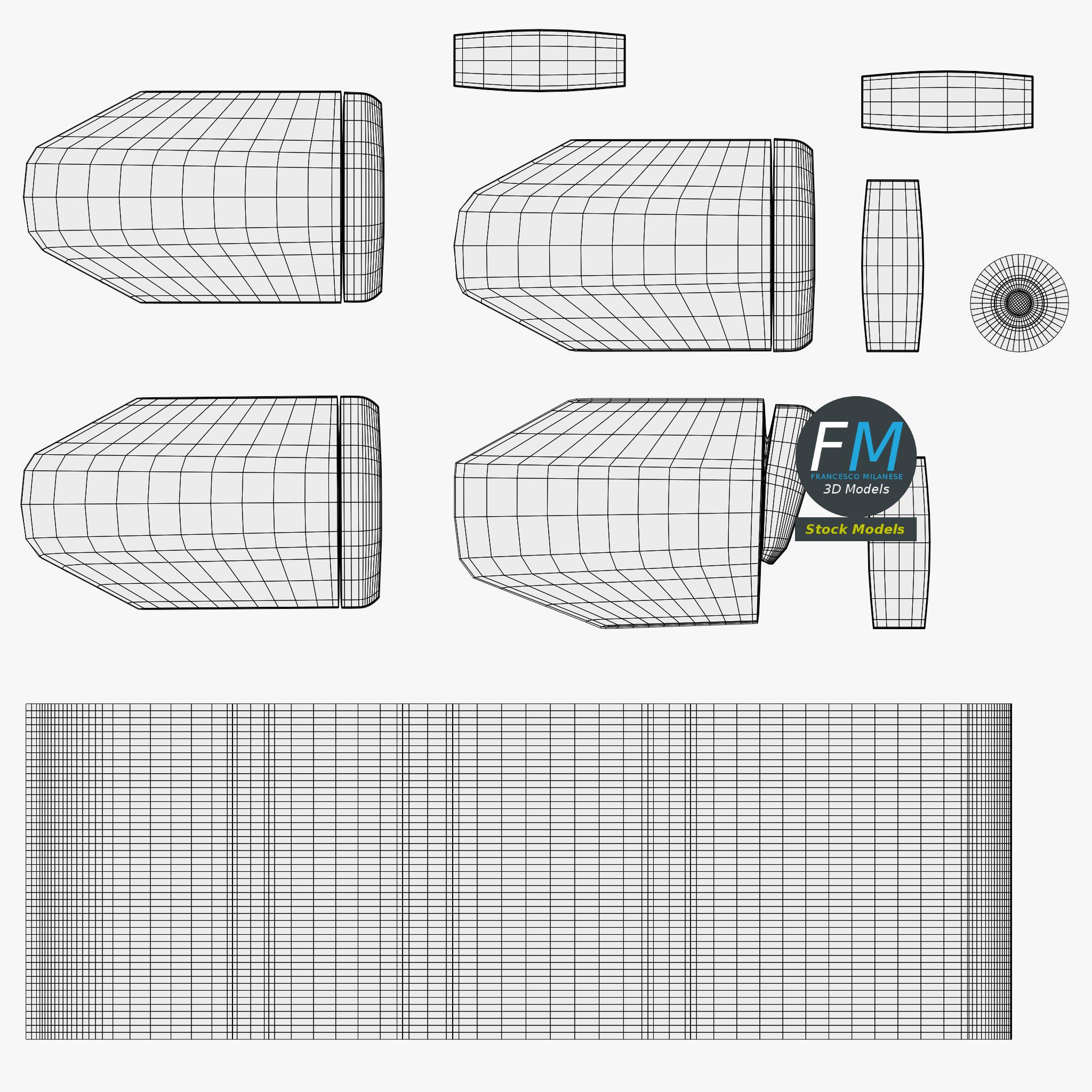 3D-Modell - Sammlung von Raketen und Bomben - 14