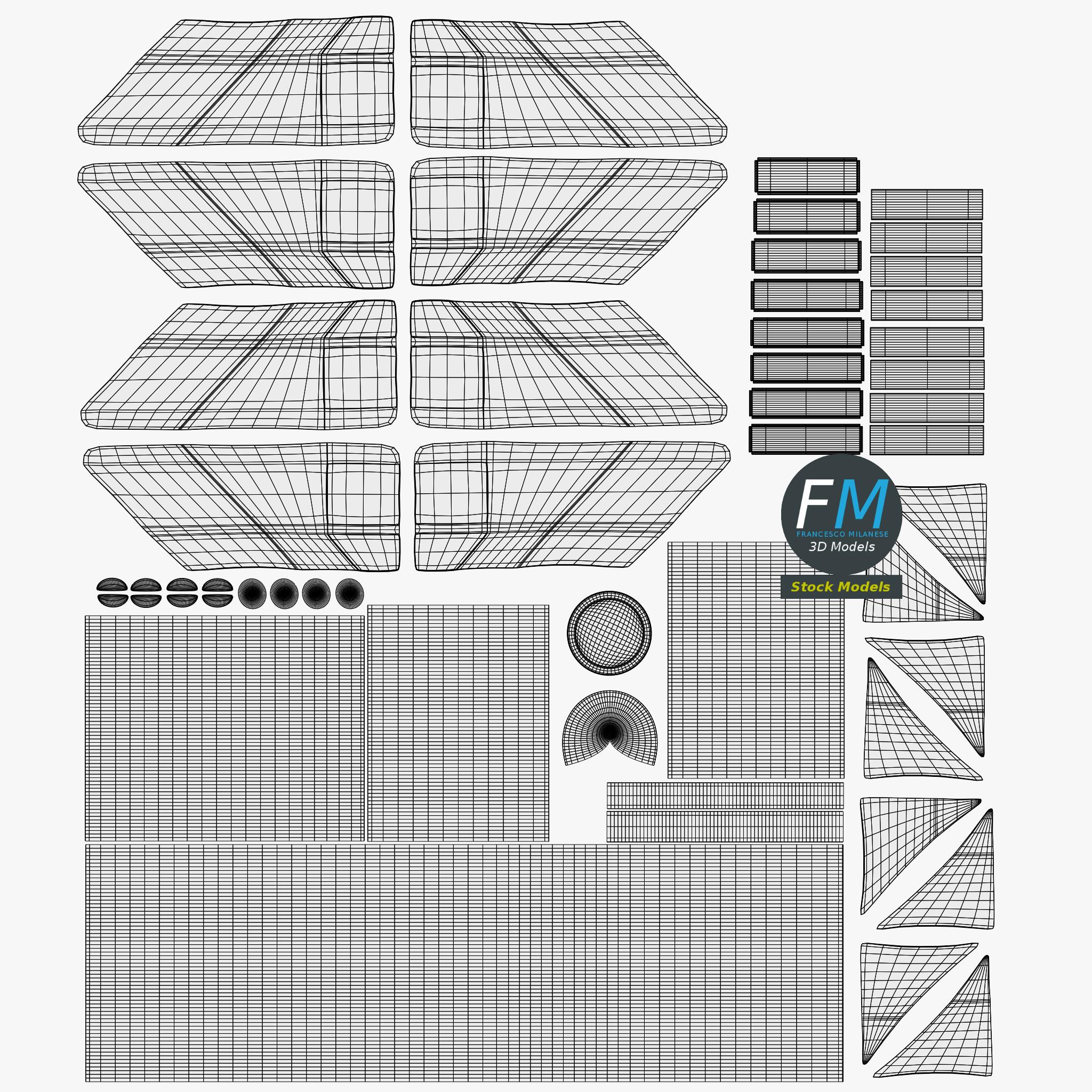 3D-Modell - Sammlung von Raketen und Bomben - 15