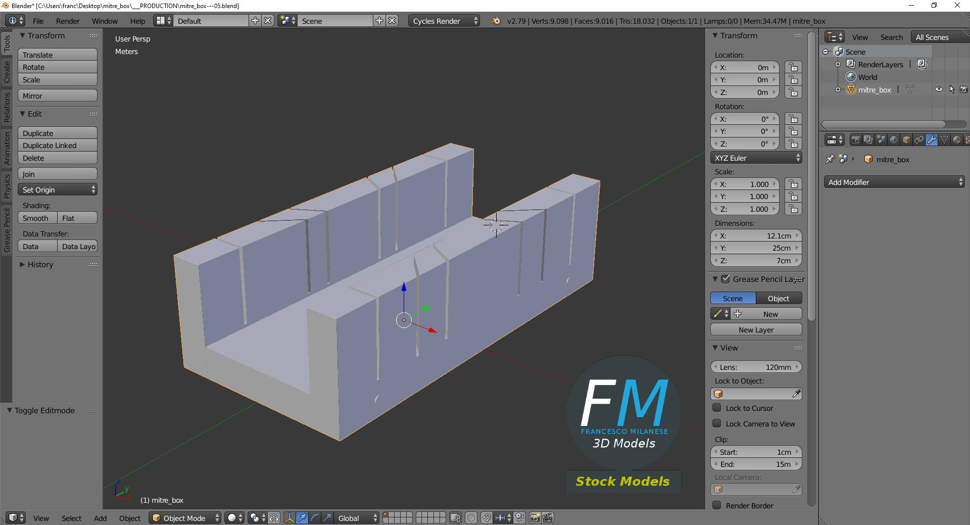 3D-Modell - Gehrungslade - 09