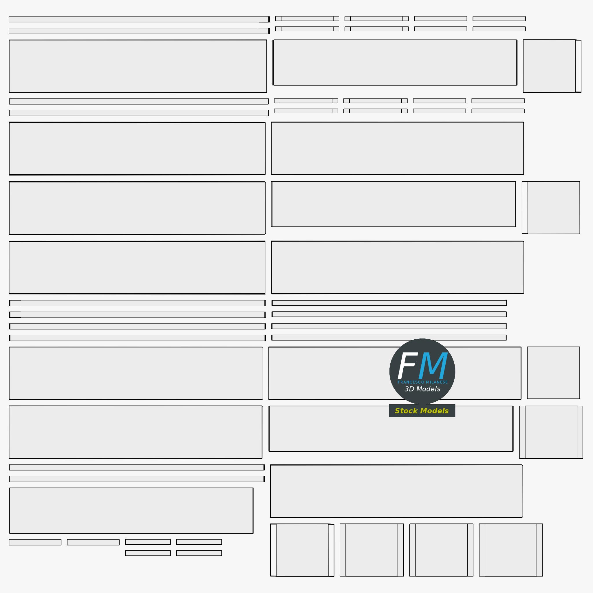 3D-Modell - Modernes Bücherregal - 11 3D-Modell - Modernes Bücherregal - 11