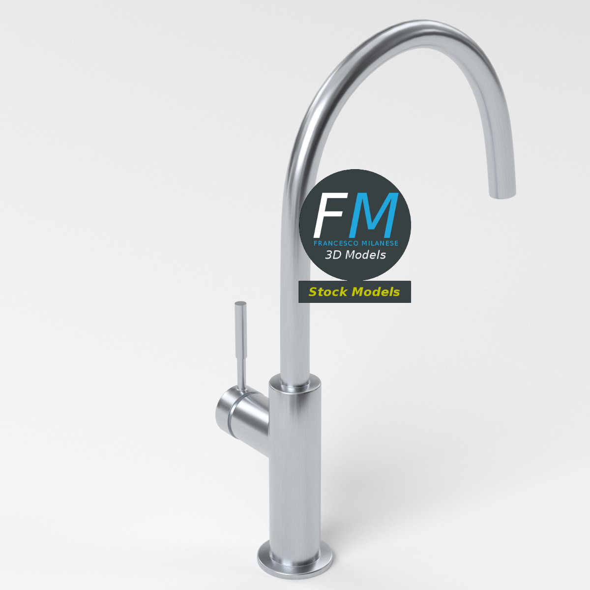 3D-Modell - Moderner Küchenwasserhahn - 05