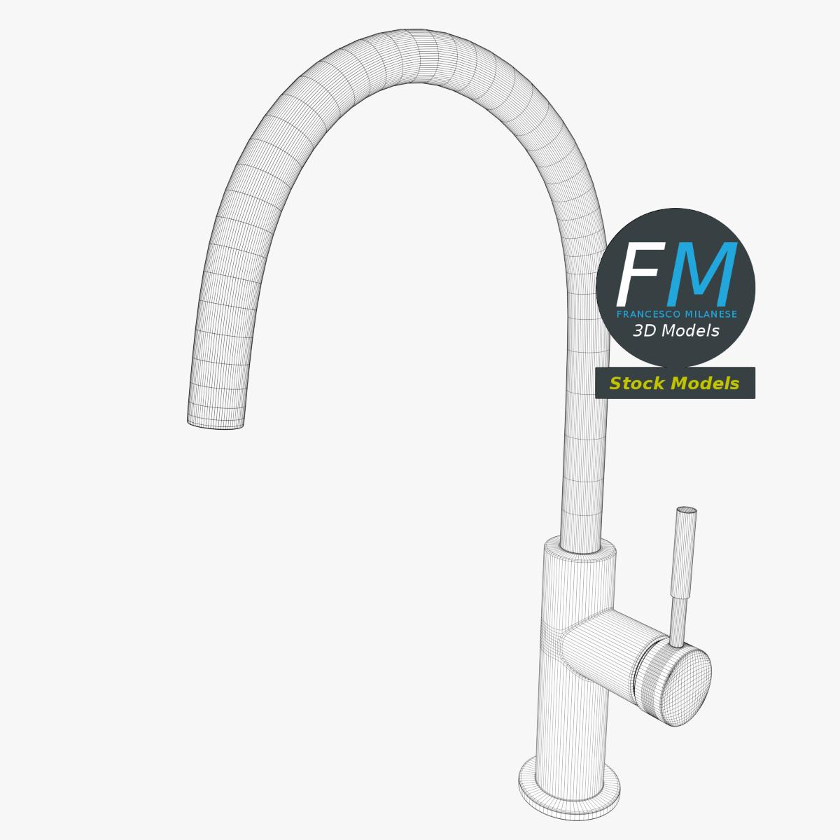 3D-Modell - Moderner Küchenwasserhahn - 07