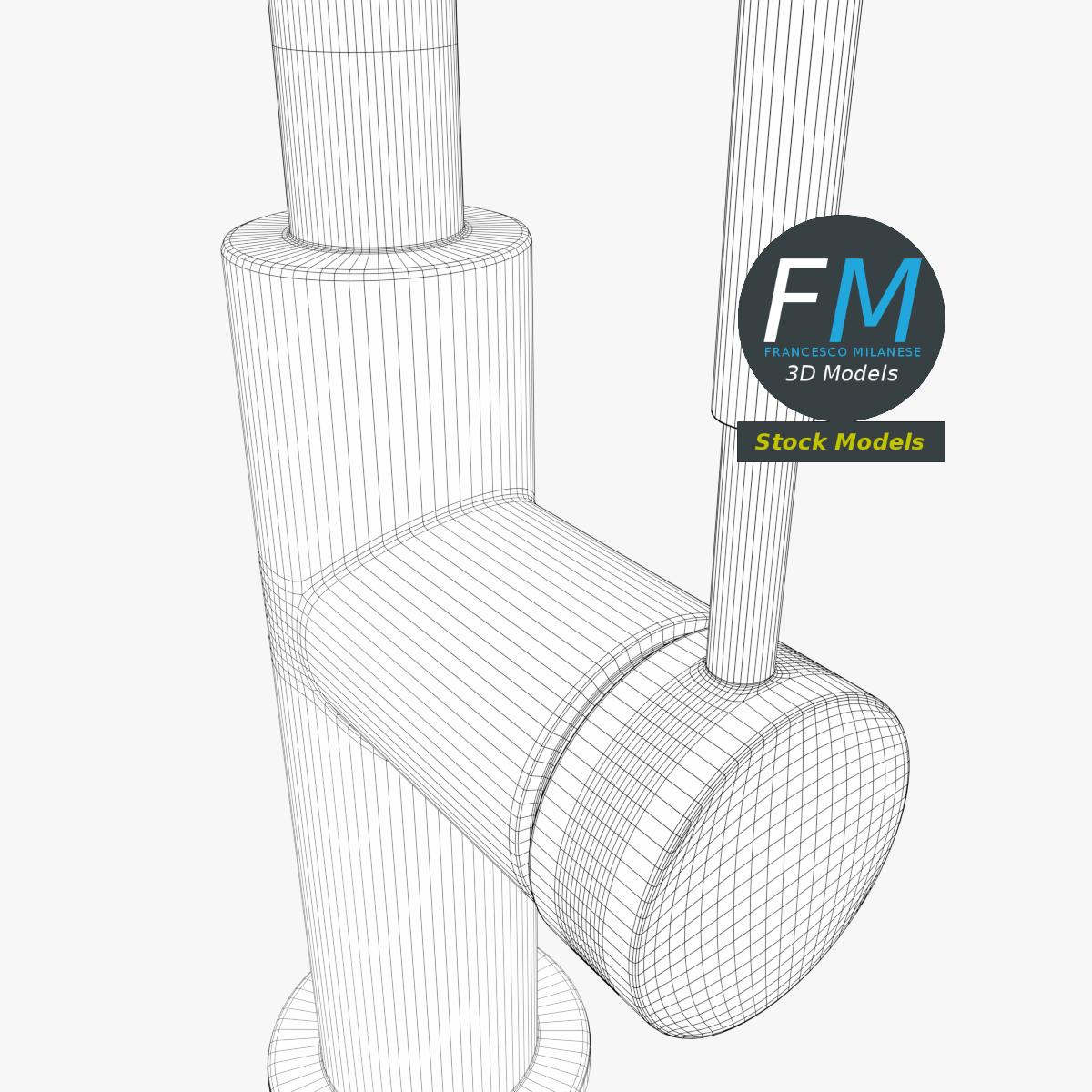 3D-Modell - Moderner Küchenwasserhahn - 08