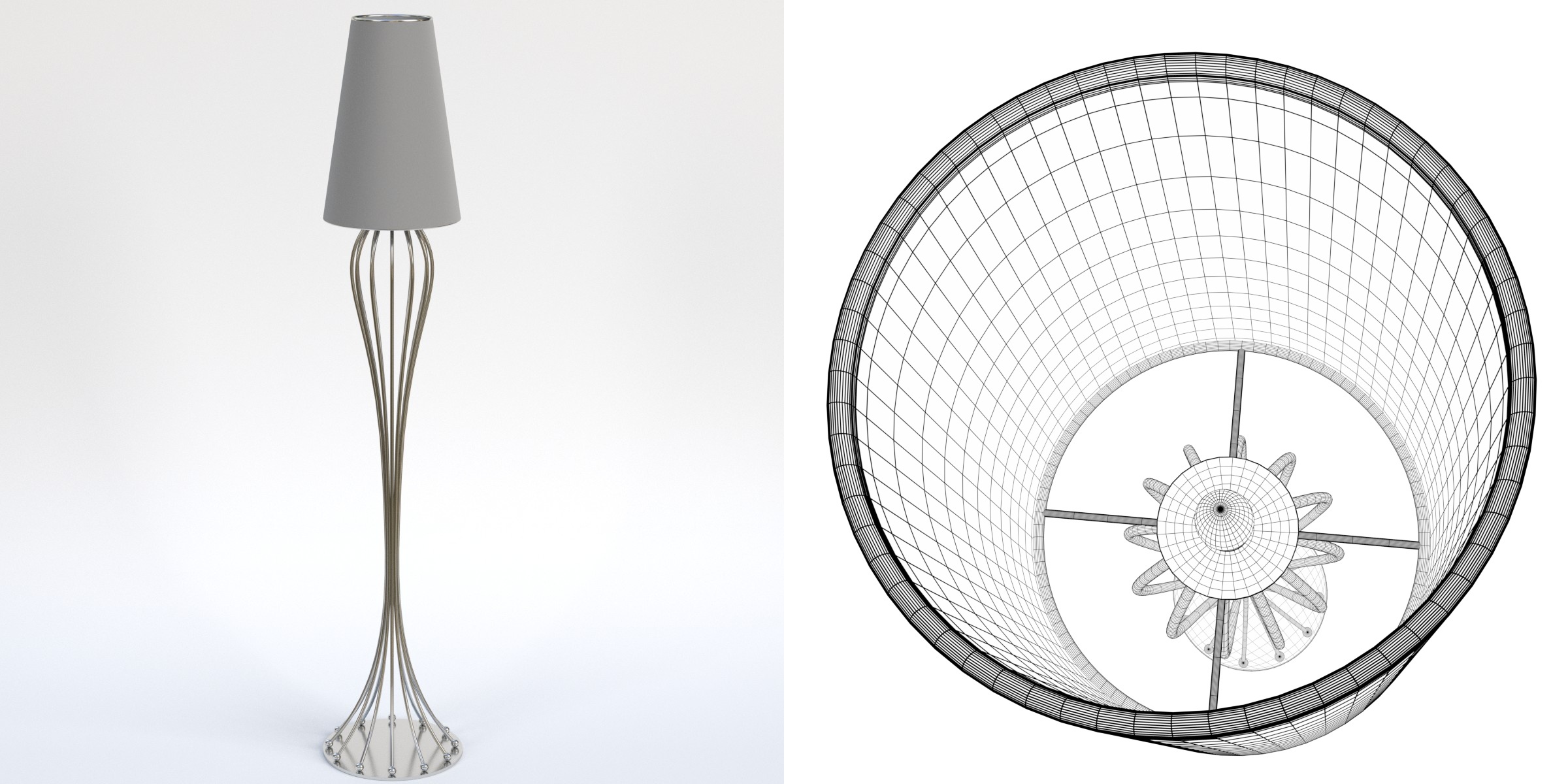 3D-Modell - Moderne Stehlampe