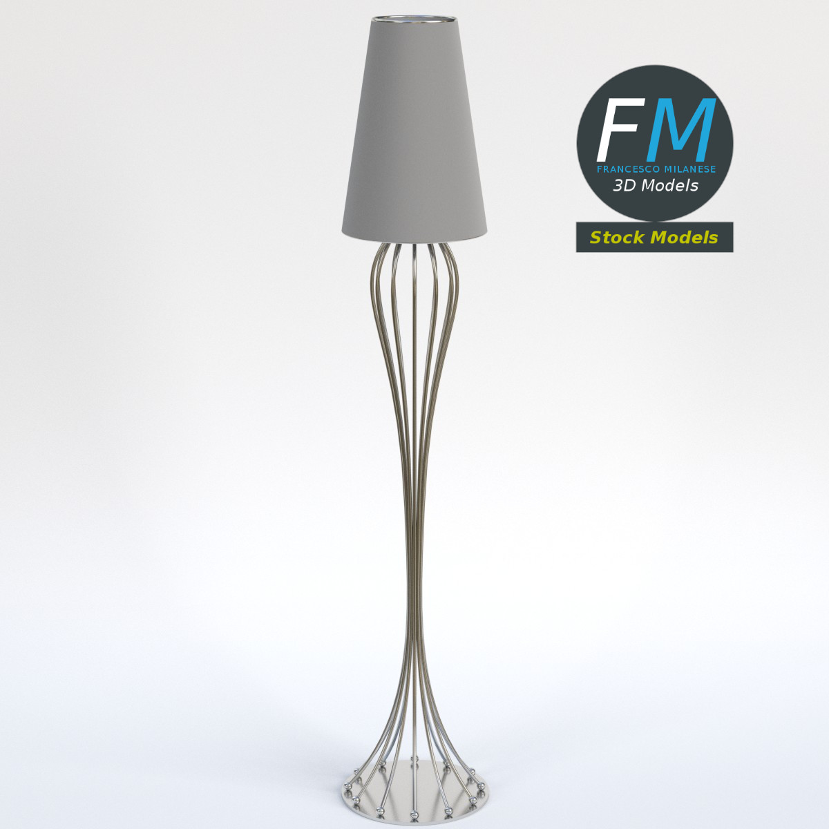 3D-Modell - Moderne Stehlampe - 01