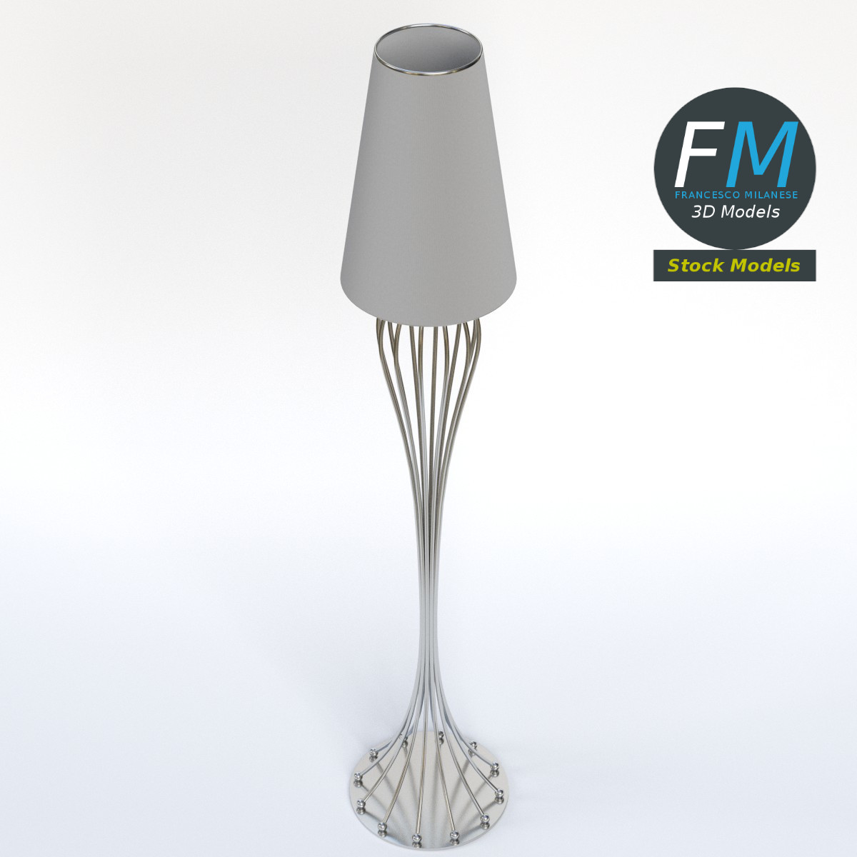 3D-Modell - Moderne Stehlampe - 02