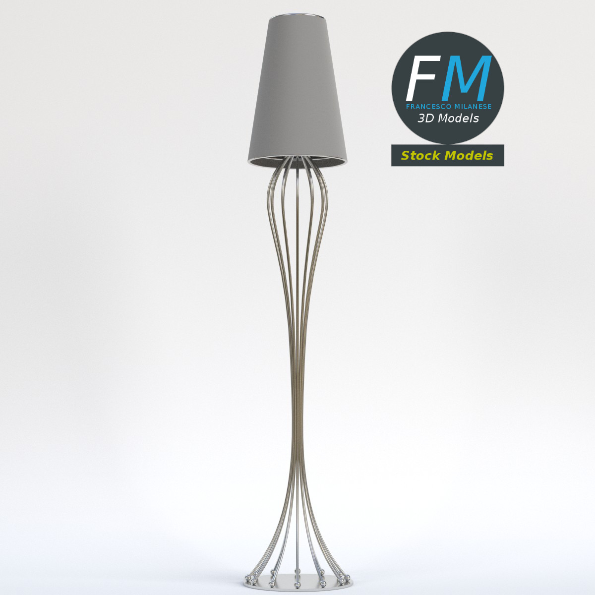 3D-Modell - Moderne Stehlampe - 03