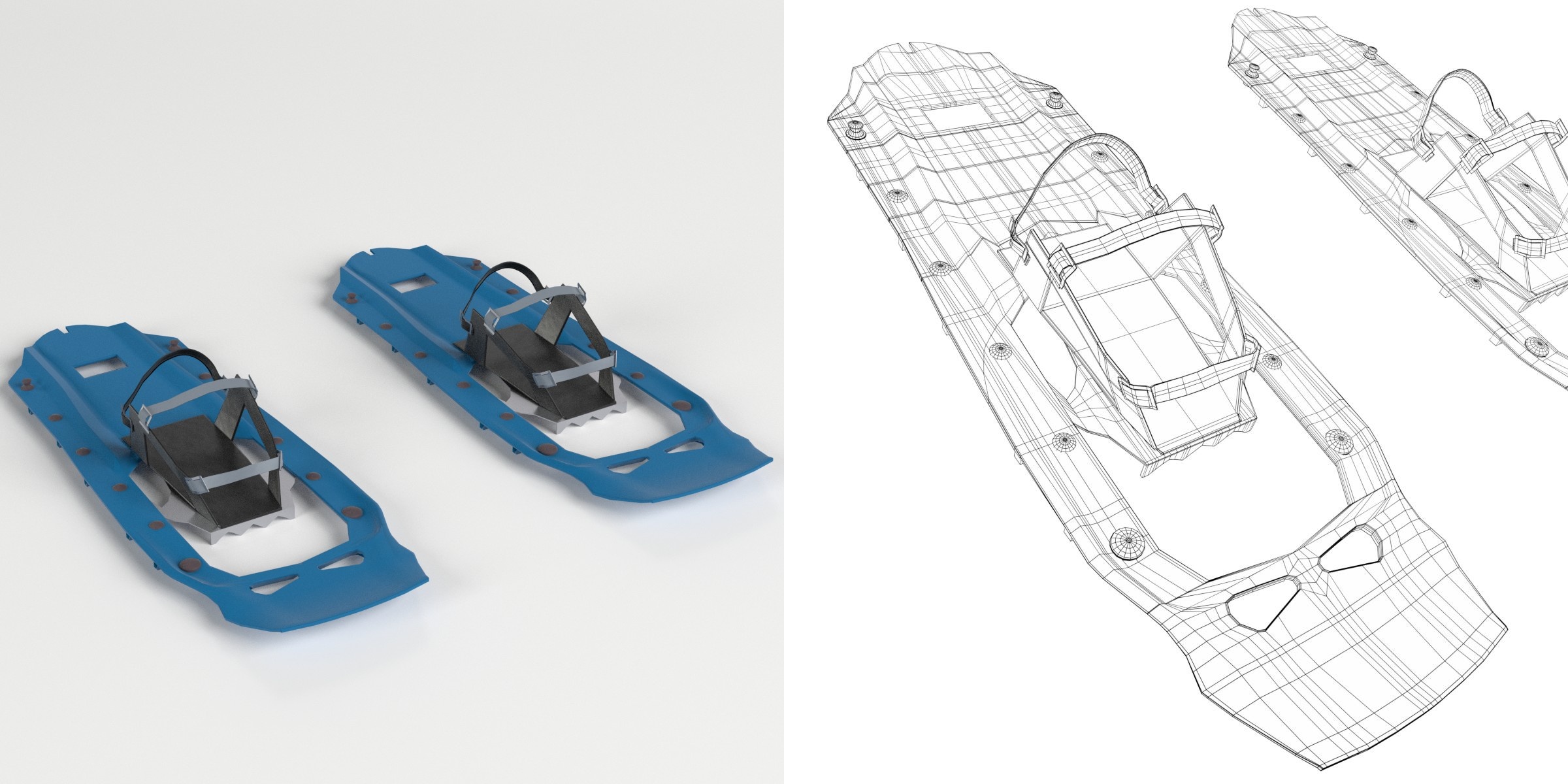 3D-Modell - Moderne Schneeschuhe