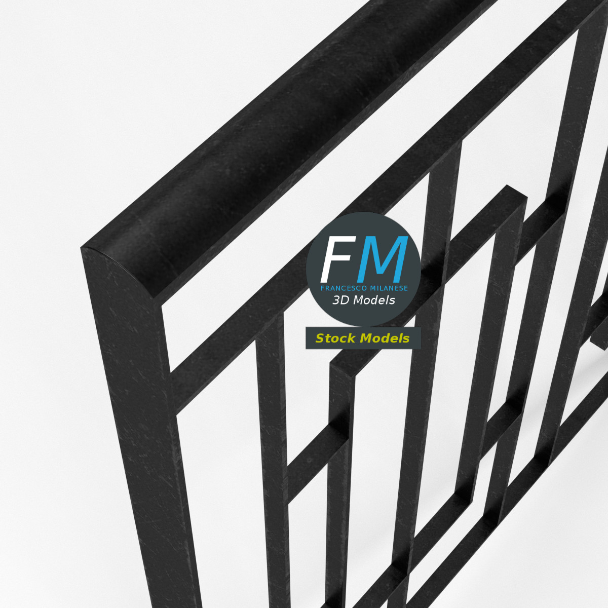 3D-Modell - Modularer Eisenzaun - 06