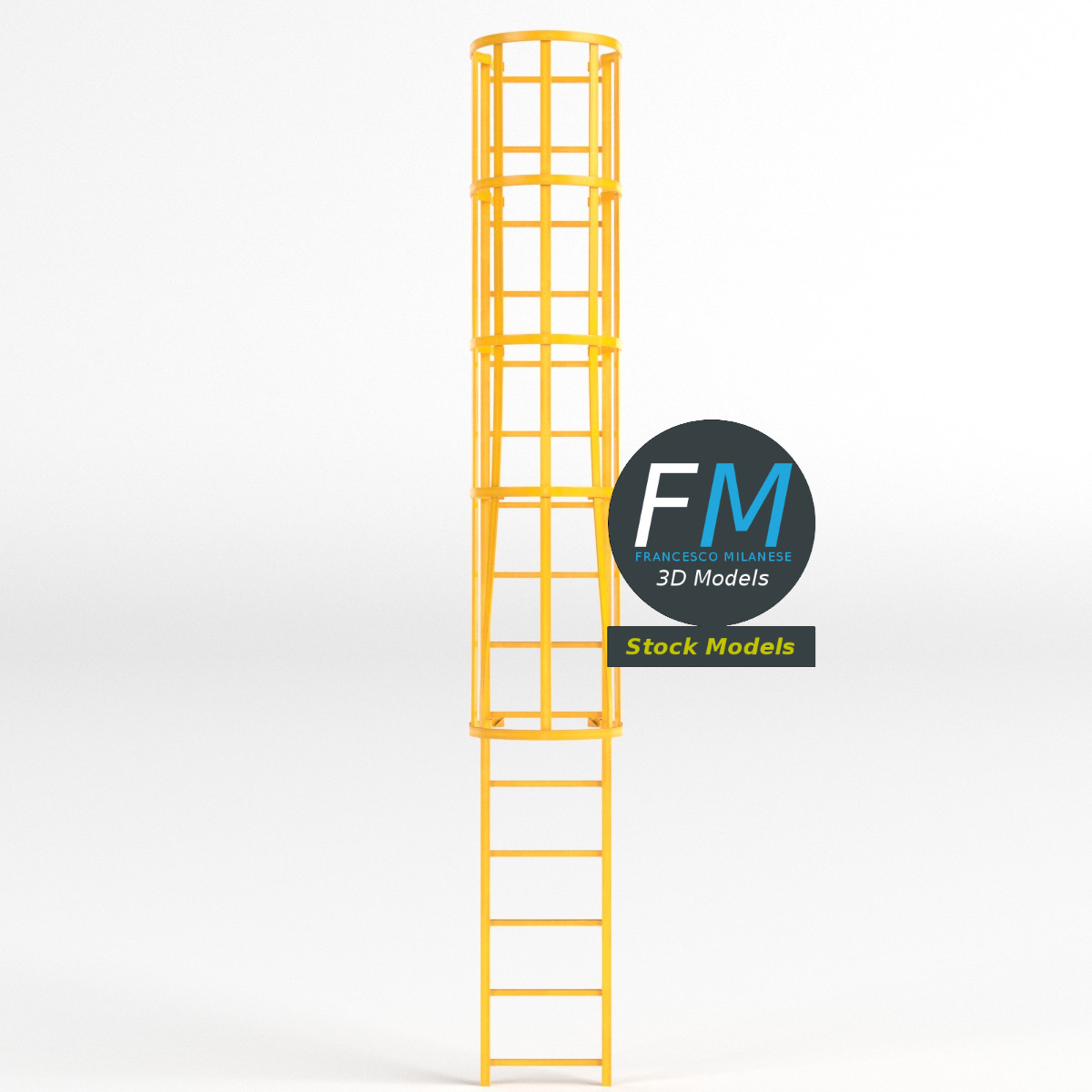 3D-Modell - Modulare Leiter mit Schutzkorb - 03